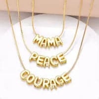 Wholesale Jewelry Basic Simple Style Letter Copper 18K Gold Plated